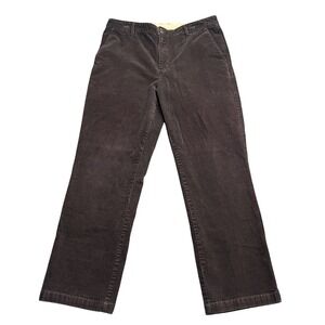 Woolrich Mens 34x30 Brown Corduroy Pants Straight Leg Utility Pocket Espresso